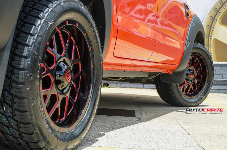 FORD RANGER GRENADE XD SATIN BLACK WITH RED MILLED